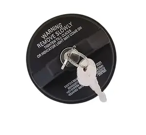 Car Fuel Cap Lock ABS Scratch-Resistant Waterproof Fuel Tank Seal Universal Anti-Theft Security Cap with Key Lock Fits Most Cars Trucks and SUVs Black