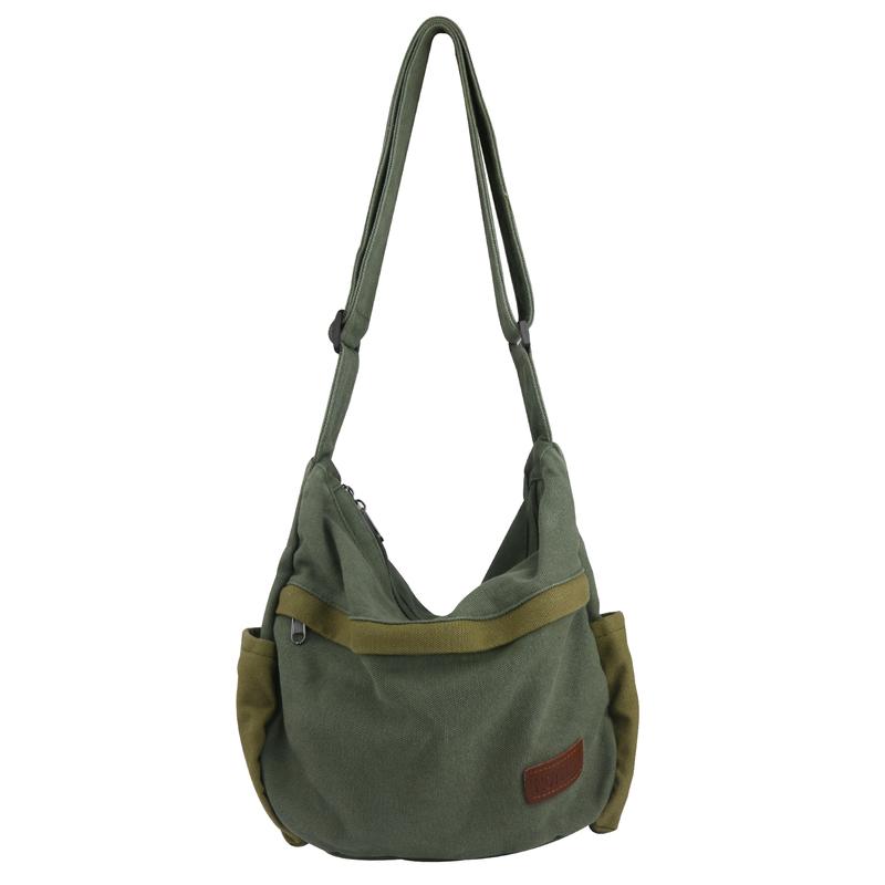 Canvas Messenger Bag Large Hobo Crossbody Bag With Multiple Pockets Canvas Shoulder Tote Bag For Women And Men | Fruugo NO