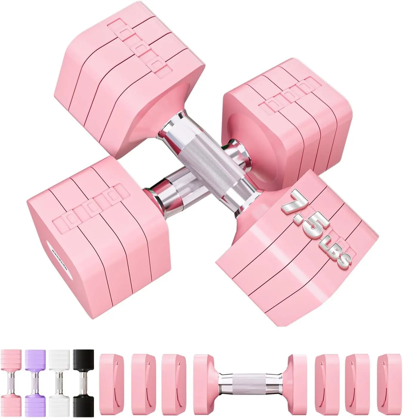 15LB 20LB 30LB 40LB 50LB Adjustable Dumbbell Set Free Weights Dumbbells Set for Women Men Hand Weights Sets Adjust Dumbbell Weight Sets for Home Gym Exercise Workout Strength Training Equipments