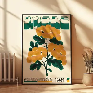 Thorn - George Kempster Style Art Print, Retro Futuristic Botanical Poster, Psychedelic Contemporary Wall Art, Unique Flower Lover Gift