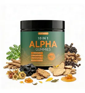 Shilajit Gummies 10-in-1 for Men | Stamina, Focus & Vitality | Ashwagandha + Tongkat Ali + Maca | Zero Sugar | 30 Count
