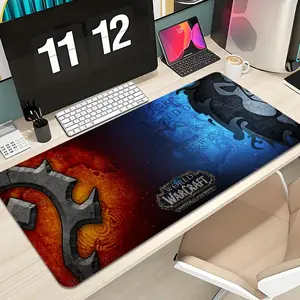 World of Warcraft Mouse Pad Design XXL 1000×500mm 900×400mm 800×400mm 600x300mm Large Gaming Mouse Pad - Extended, Thick, Non-Slip Rubber Base Desk Mat with Precision Stitched Edges - Washable Large Desk Pad Gaming Mousepad