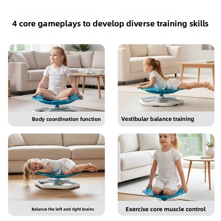 Spinning Chair for Kids, Flower-Shaped Sensory Spinning Chair for Balance & Coordination, Sensory Chair,  Sensory Toys for Coordination Balance Focus (Pink)