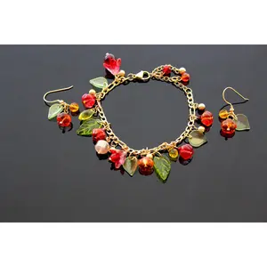 Handmade Pumpkin jewelry set