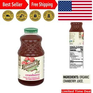 RW Knudsen Just Cranberry Organic Juice – 32 Oz, Pure Flavor & No Additives