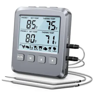 Dual Probe Meat Thermometer Digital for Cooking, Grilling &  with Large LCD Backlight & , Kitchen  Grill Thermometer,  Accessories for BBQ Oven Oil Fry, Gifts for Men Dad