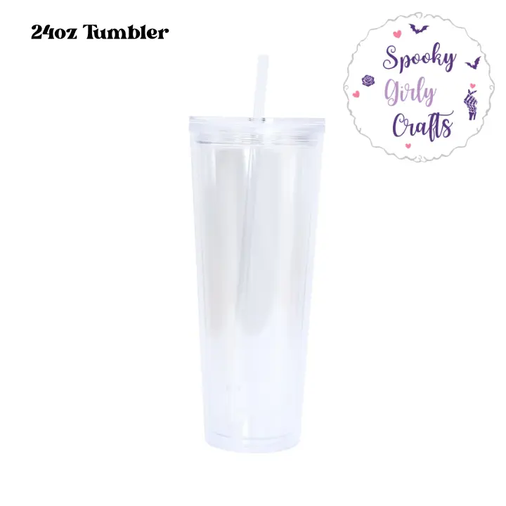 24oz Custom Tumblers - Halloween Snow Globe Tumbler, Horror-Inspired Lava Drip Cups, Reusable Straw Lid Drinkware