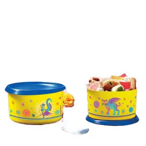 Alebrije Pattern Canister Set of 2 with One Touch Lids for Kitchen Tableware