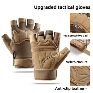 Tactical gloves half-finger men's spring and summer outdoor sports cycling mountaineering anti-skid training fitness wear-resistant and durable A15B