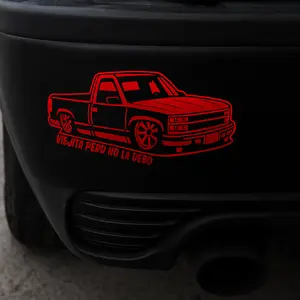 Viejita Pero No La Debo Mexican Truck Decal Sticker * 2Pcs - Customizable for Cars, Trucks, SUVs, Glass Doors, Windows, Fridges - Available in Multiple Colors Vehicle Exterior Decoration