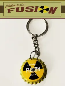 Nuka-Cola Fusion Fallout 4 Bottle Cap Keychain - Collectible Gaming Accessory