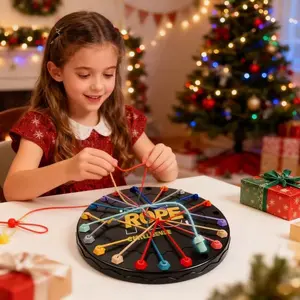 Unraveling Rope Challenge Logic Thinking Development Toy Parent-Child Interactive Board Game Party Toy Halloween & Christmas Holiday Gift Colorful Battle Board Game