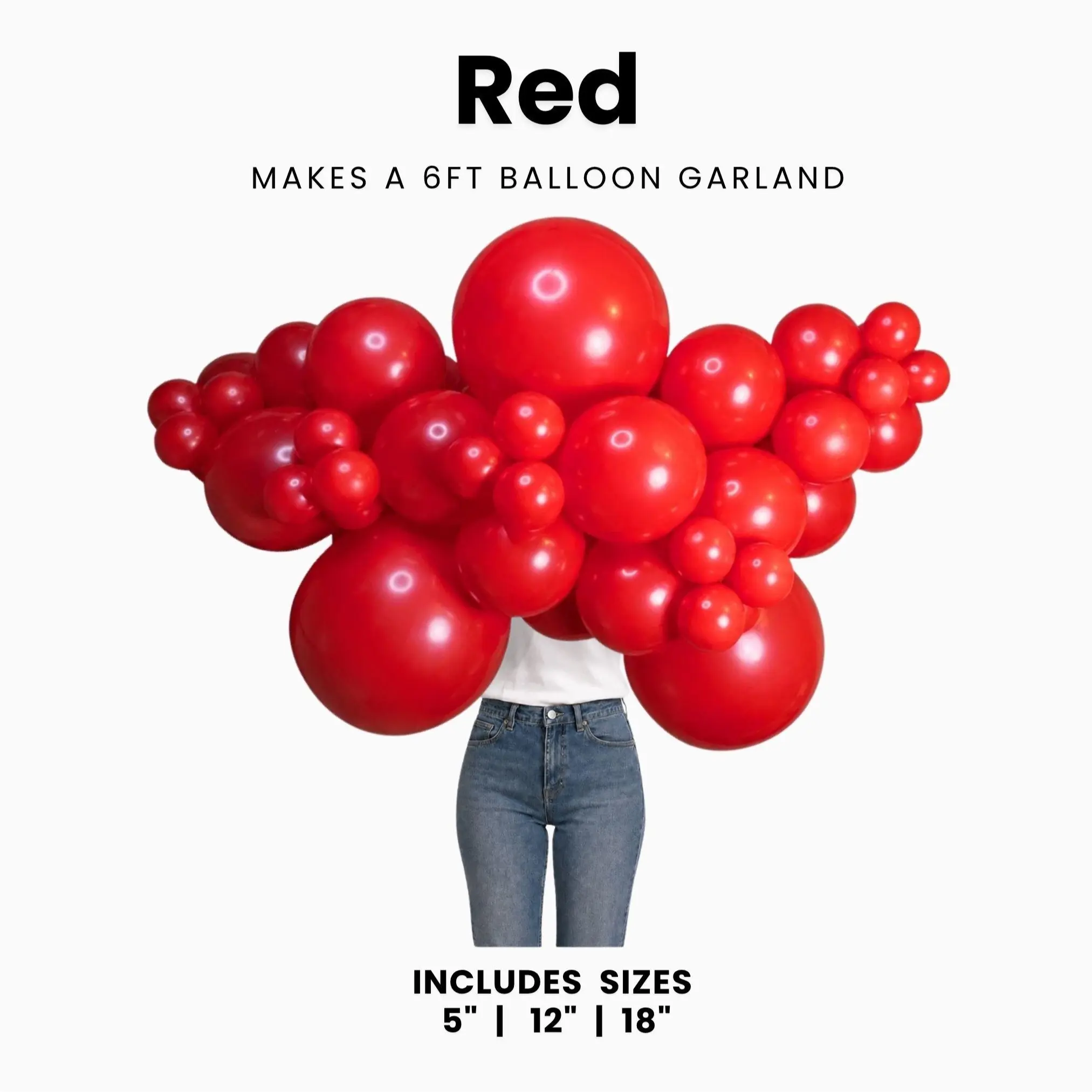 Red Balloon Pack with Optional Add-Ons