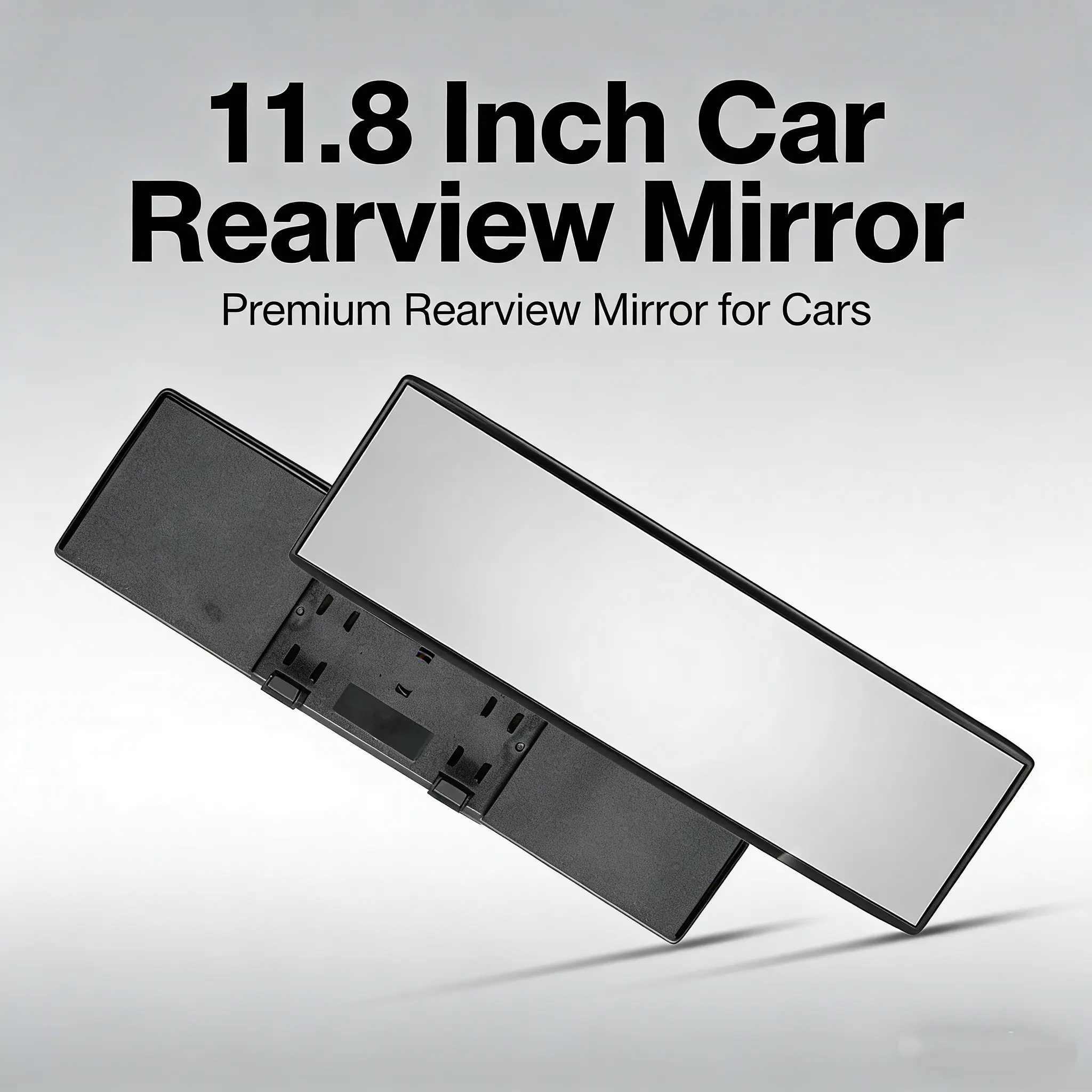 300mm Curved Convex Wide-Angle Panoramic Rearview Mirror - Universal Interior Clip-On HD Car Accessory, Blindspot Fixer for SUVs, Anti-Glare Automotive Accessory, Rearmirror Blindspotmirrors