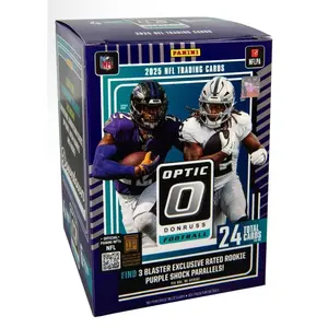 2025 Panini Donruss Optic Football Blaster Trading Cards Purple Shock LV