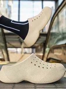 New Eva Toe Cover 3D Comfort Thick Sole Sandals, Men's Summer Breathable Holey Shoes, Couples Outdoor Casual Footwear