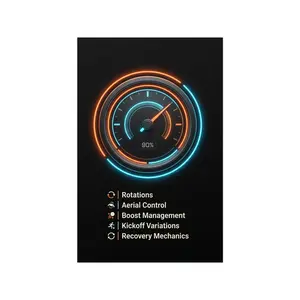 Futuristic Speed Gauge Poster | Vertical Horizontal Matte Poster. Rocket league game poster