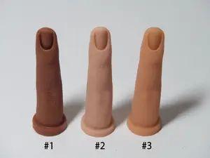 1pc Silicone Nail Practice Hand Model With Joints Bendable Silica Fake Finger Training Manicure Supply Press on Nails