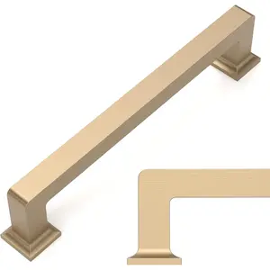 10 Pack Champagne Bronze Cabinet Pulls 5 Inch(128MM) Hole Centers Kitchen Cabinet Handles Cabinet Hardware for Cabinets Cupboard Drawer Pulls ZH0019