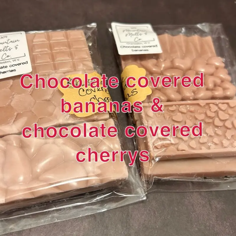 Break Away Bar Wax Melts - Chocolate Covered Bananas & Chocolate Covered Cherries - Fragrance Wax Melts Candle Scent Aroma Scented Decor
