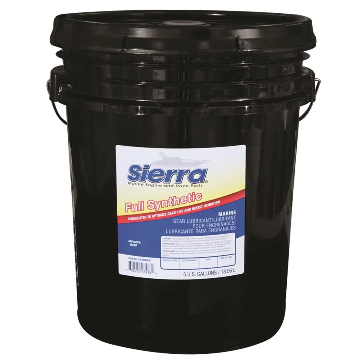 Sierra International Synthetic Lower Unit Gear Lube, GL-5 Equivalent Performance, 18-9680-5, 5 gal Pail, Lower Unit Synthetic Gear Lube