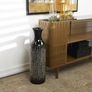 Black Capiz Shell Handmade Decorative Vase with Ombre Design