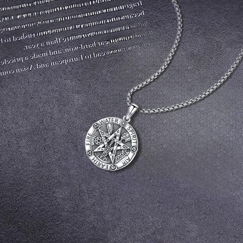 Sebina S925 Tetragrammaton Necklace Tetragrammaton De Plata 925 Pentagram Pentacle Pendant Witchcraft Wiccan Pagan Jewelry Amulet Necklace Gifts for Her Him Men Women Sebina S925 Tetragrammaton Necklace Tetragrammaton De Plata 925 Pentagram Pentacle Pendant Witchcraft Wiccan Pagan Jewelry Amulet Necklace Gifts for Her Him Men Women