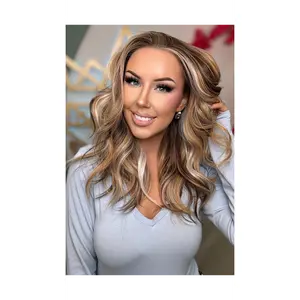 Vera Retro Gold High Quality Synthetic Wig Lace Front 13x4 Parting 130% Density 20 Inches Futura Fiber Light Brunette Golden Blonde Mix