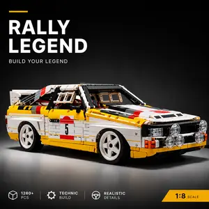 1:8 Scale Rally Car Mechanical Building Blocks Toy - Highly Detailed Static Version, Ideal Gift for Kids