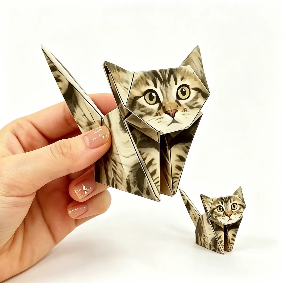 DIY Foldable Paper Card Set (50 Sheets) - Beginner Crafting Kit with Cute Fun 3D Cat & Dog Shapes, Detailed Folding Instructions, Creativity-Sparking, Perfect Gift for Craft Lovers