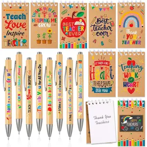 16 count Teacher Appreciation Gifts Set- 8 Teacher Notebooks 8 Teachers Pens for Teachers Office  Supplies, Thank You Teacher Mini Journal Notebooks Ballpoint Pens Teacher Appreciation Thank You