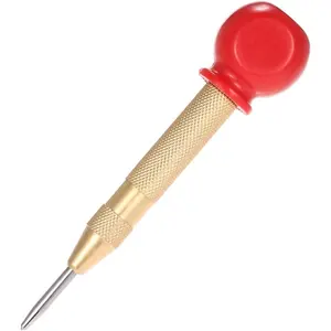 1PCS/2PCS Automatic Center Punch Drilling and Positioning Device Sample Punch Drill Bit Positioning Device Drilling Positioning Punching Device (Yellow)