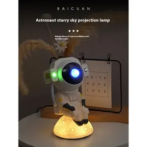 2025 New Astronaut Bluetooth Speaker, USB Star Projection Lamp, Moon Starry Sky Atmosphere Night Light, Sunset Lighting Decorative Projector
