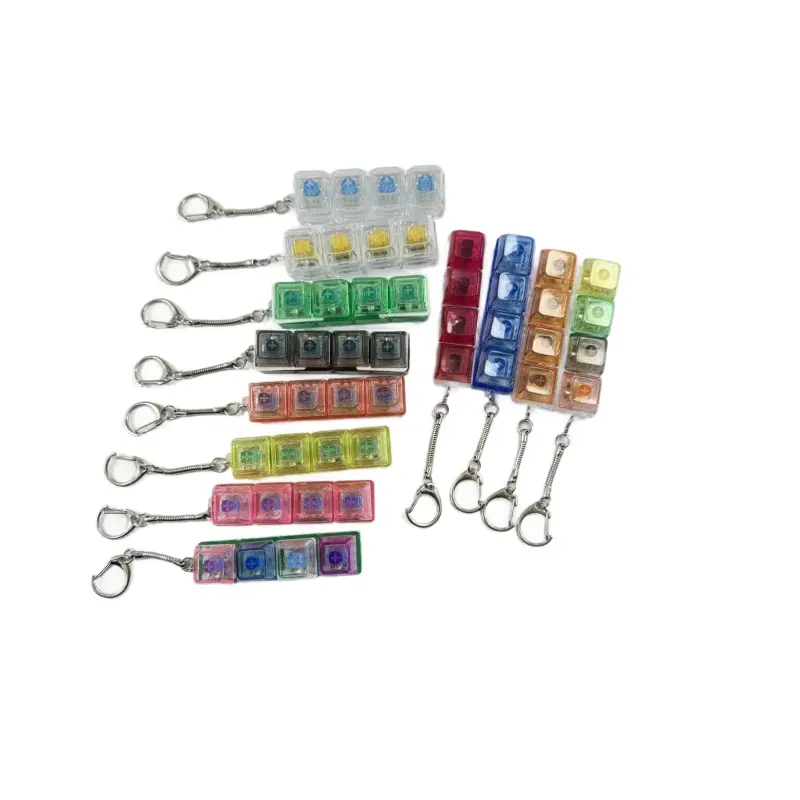 4-key decompression button, Russian Tetris keychain, mechanical key with light-emitting function, stress-reducing fingertip toy key. 4-key decompression button, Russian Tetris keychain, mechanical key with light-emitting function, stress-reducing fingertip toy key.