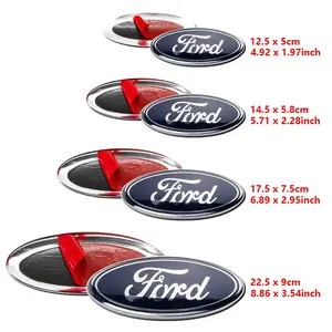 Ford Car Front Emblem & Trunk Logo Cover Sticker, Ford Accessories, Durable Vinyl Material, Easy Installation, Perfect Fit for Ford Vehicles