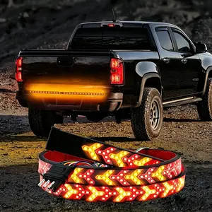 Dynamic LED Tailgate Light Strip for Trucks, Sequential Turn Signal Brake Reverse Light, Waterproof Pickup Truck LED Bar for SUV Jeep Car