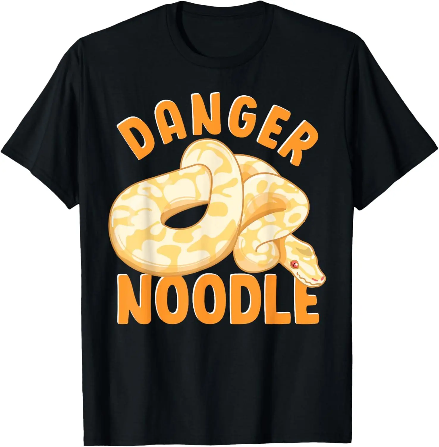 100% cotton Unisex Funny Danger Noodle Snake Snakes Meme Snek Ball Python T-Shirt