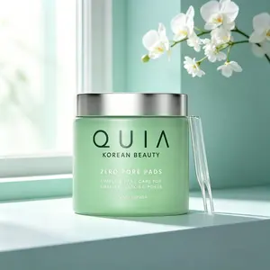 QUIA 70-Count Korean Toner Pads, Dual-Action PHA Exfoliating & Hydrating, Gentle for Sensitive Skin, Minimizes Pores & Clears Blackheads