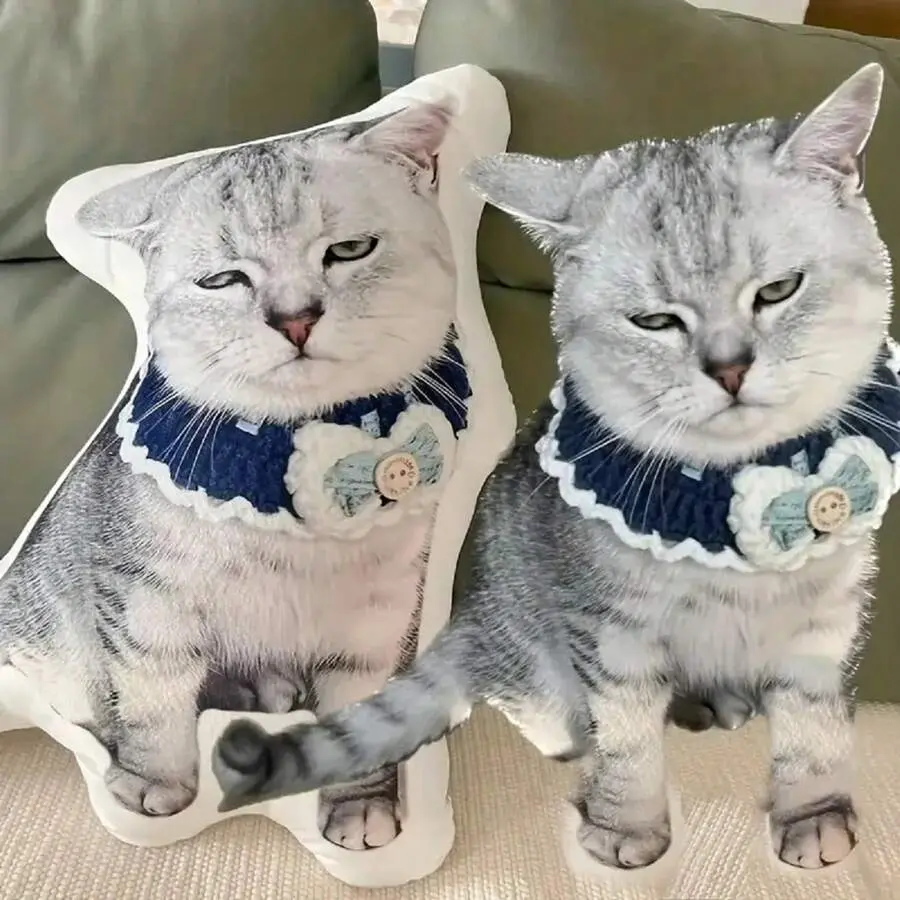 Customized Ugly Pet Pillow Personalized Plush Filled Animal With Pet Photos Soft Fabric Cute And Fun Gift For Cat And Dog Enthusiasts Mixed Colors Comfortable Home Decor Vibrant Pillow Customizable Textiles Father's Day Mother's Day All Seasons