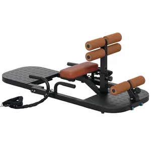 Soozier Foldable Sissy Squat Machine, Hip Thrust Machine with Push Up Stand and Wheels, Multipurpose Glute Workout Equipment for Home Gym, Black