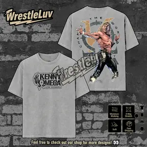 AEW Kenny Omega Shirt, Wrestling Graphic T-Shirt, Vintage Washed Tee, Unisex Cotton Streetwear, Fan Apparel Gift Idea