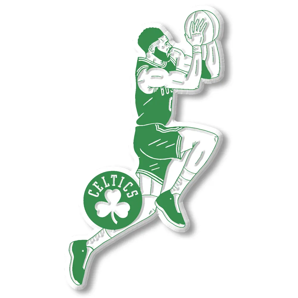 Boston Celtics Jayson Tatum by Classic Magnets, 4.2" x 2.3"