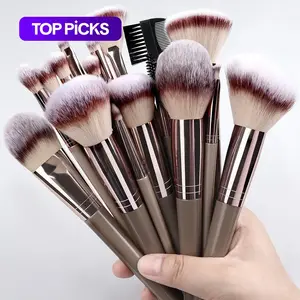 &Makeup Brush 10/15/18/20 Pcs Makeup Brush Set, Cosmetic Brushes, Blending Brush for Foundation, Premium Synthetic Powder Concealers Makeup Brushes for Eyes and Face, Eye Shadows Brushes, Eyeliner Make Up Brushes # TOP PICKS