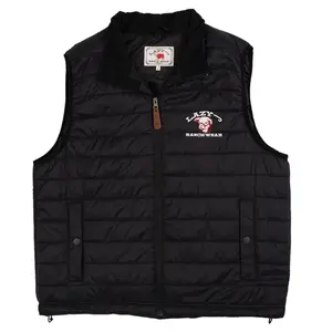 LAZY J RANCH MEN'S LIGHTWEIGHT RELAXED FIT VEST - BLACK
