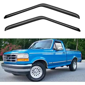 Window Rain Guards Visors for 1980-1996 Ford F150 Regular/Single Cab, Window Vent Wind Deflectors Shades for 1980-1996 Ford Bronco F250 F350 Standard Cab
