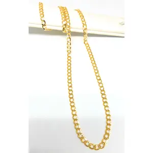 10k Solid Gold Yellow Cuban CURB Link Chain 18-24 inches 3.5mm (Semi-Hollow Style)