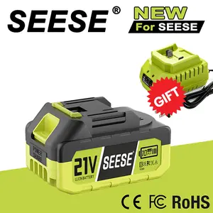 【DealsForYouDays】SEESE 21V Max 4.0Ah Rechargeable Lithium Battery Pack, High-Capacity Replacement Battery for SEESE 21V Cordless Power Tools – Compatible with SEESE Blowers, Car Washers, Chainsaws, and More (1 Pack) Perfect Christmas & New Year Gift Idea