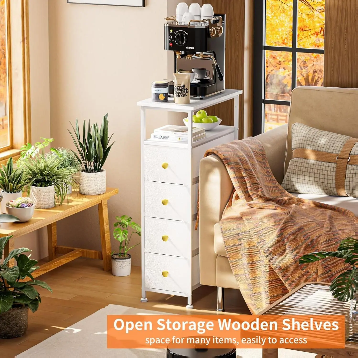 Narrow Dresser for Bedroom, End Table, Vertical Chest of Drawers with Shelf & 4 Drawers, Slim Dresser Storage Tower with Wood Top, Sturdy Frame, Leather Faux for Narrow Space, Bathroom&Laundry(White) - TikTok Narrow Dresser for Bedroom, End Table, Vertical Chest of Drawers with Shelf & 4 Drawers, Slim Dresser Storage Tower with Wood Top, Sturdy Frame, Leather Faux for Narrow Space, Bathroom&Laundry(White) - TikTok