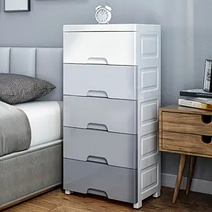 Stackable Plastic Drawer Storage Cabinet, 3-7 Layers, Home Multi-Space Use, Closet Clothing Organizer, Living Room Essentials Holder, Storage Drawers