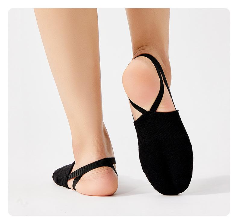 Dance shoes, knitted artistic gymnastics shoes, half-socks for men and women, half-sole shoes, cheerleading and belly dance practice shoes
